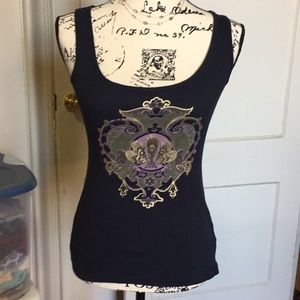 EUC Mixit off black ribbed tank top